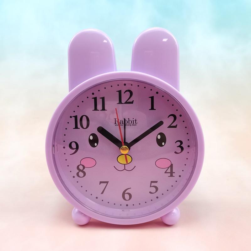 Korean Version of Cartoon Cute Creative Children's Student Bedroom Bedside Desktop Mute Digital Alarm Clock Series