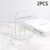 1 Pair Clear Acrylic Bookends Non-Skid Book End For School Library And Desktop Organizer, Acrylic Book Ends For Book Shelves