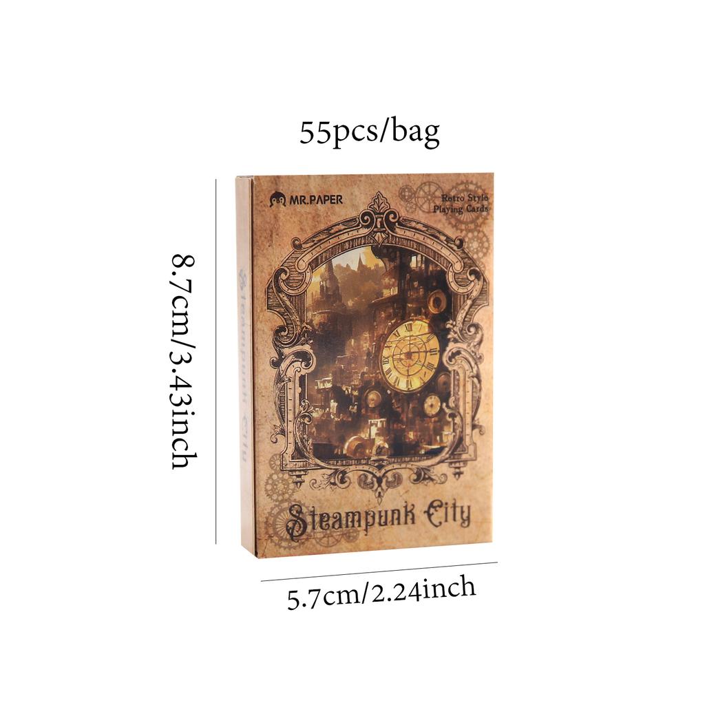 55 шт./коробка Игральные карты Персонажи Пейзаж Панк-тематика Серия Карт Для Многопользовательской Игры Релаксации Развлечения Украшения