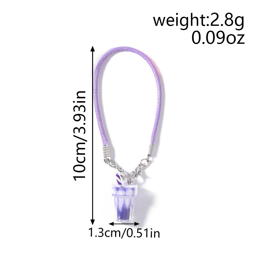 5pcs Simulation Fruit Juice Phone Chain Women Girls Drink Bottle Phone Strap DIY Keychain Pendants Mobile Lanyard Jewelry Gift