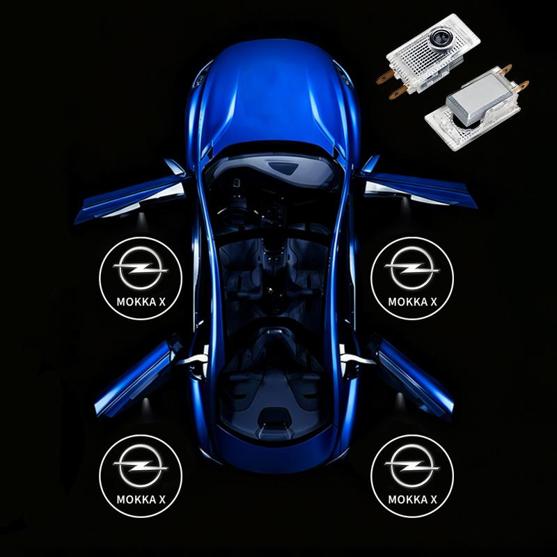 2PCs/SET Car Door Light LED Welcome Laser Projector Logo Lamp Backlight For Opel Vauxhall Corsa Astra Zafira Mokka V6 Accesorios