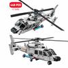 449PCS Z-9 Shipborne Helicopter Assemblage Building Blocks MOC Armed Aircraft Fighter Soldiers Model Bricks Детские игрушки Подарки для мальчиков