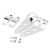 2pcs Aluminum Alloy Headlight Bracket Mount Stand Support for MotorcycleElectroplated Silver Large