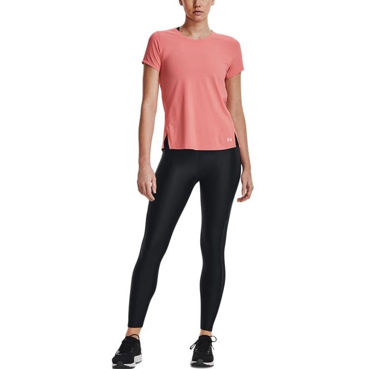 Under Armour Футболка женская с коротким рукавом и круглым вырезом, дышащая, эластичная, для бега, Dopamine, облегающая, с круглым вырезом, розовая 1369764-603