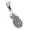 [Q7562] - Artisan Silver Pendant 'Pineapple' Aged Silver - 15x7 Mm