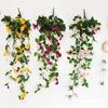 Красивые искусственные цветы 100 см, шелковая роза, искусственная гирлянда, лоза, листья плюща для потрясающего домашнего декора