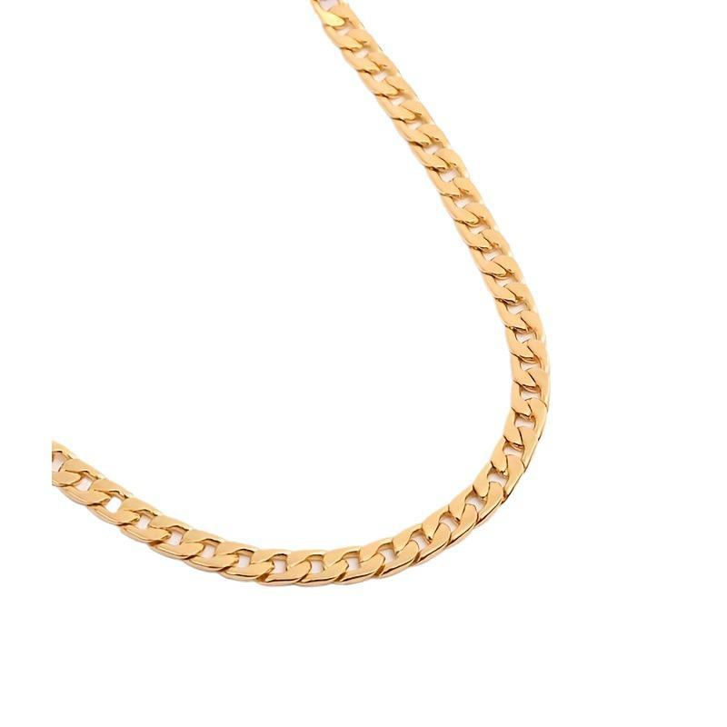 Мужская кубинская цепь с покрытием из 18-каратного золота, блестящая отделка, ширина 6 мм