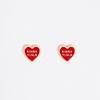 BIMBA Y LOLA BIMBA Y LOLA Red Heart Logo Earrings_B255AIW007RDF