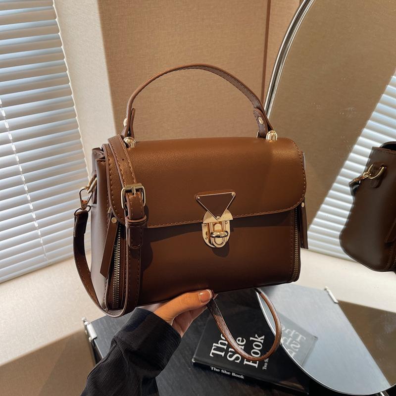 Ретро простая маленькая сумка женская осень-зима новая портативная маленькая квадратная сумка высококлассная деловая сумка кроссбоди