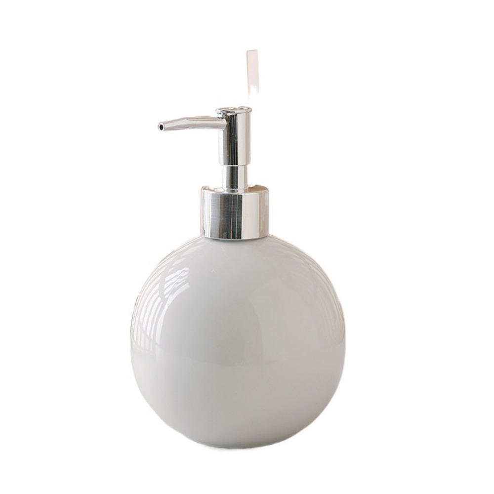 Press Type Ceramic Hand Soap Bottle Refillable Bath Lotion Pump Jar Liquid Soap Container Home