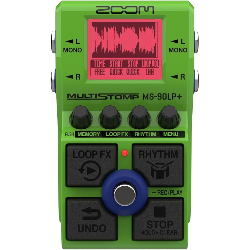 ZOOM MS-90LP Plus Guitar Multi Stomp [Looper/100 Effects /32 Bit Recording] Green Compact Pedal 3...