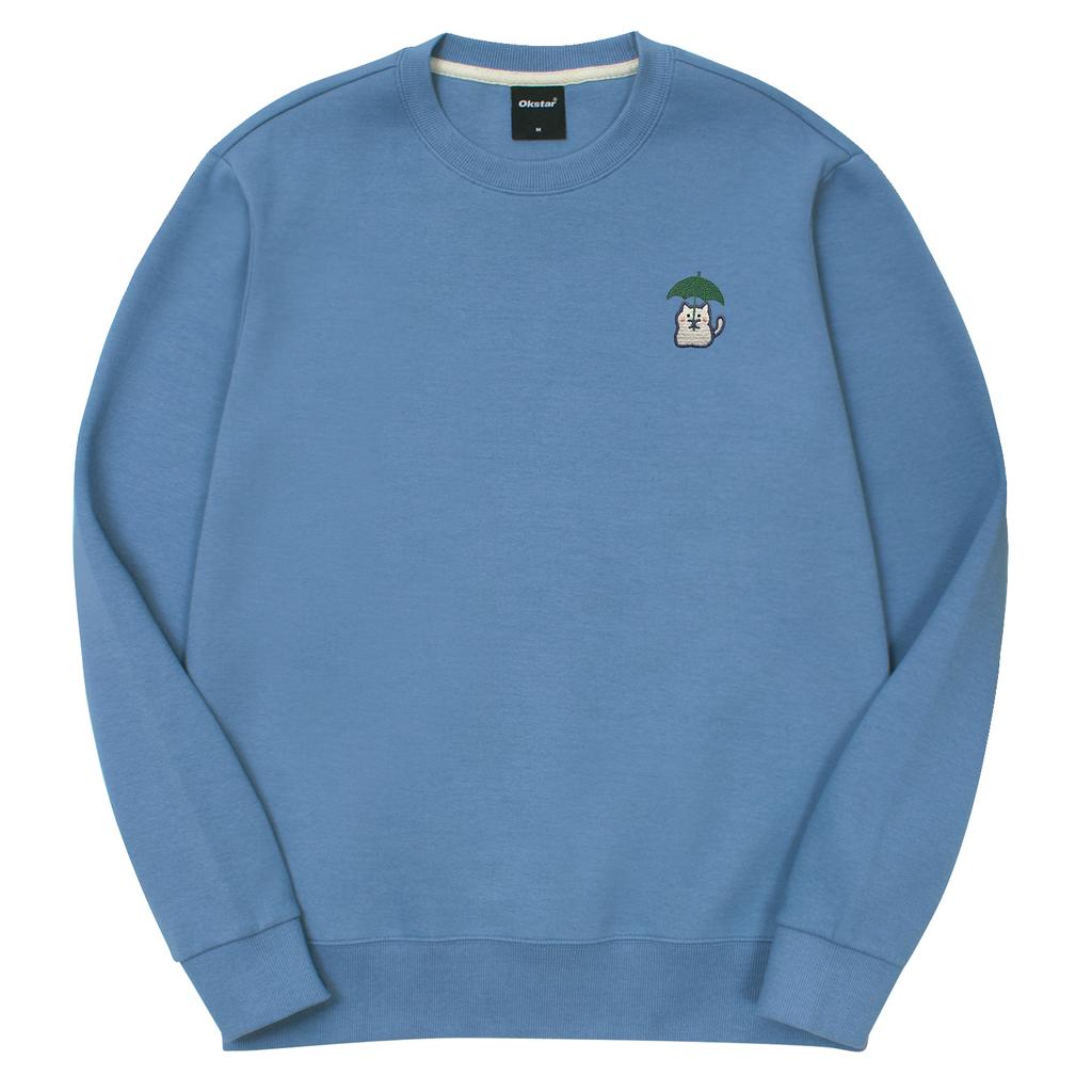 OKSTAR Rain Cat Embroidered Special Double-Sided Sweatshirt (Type A)