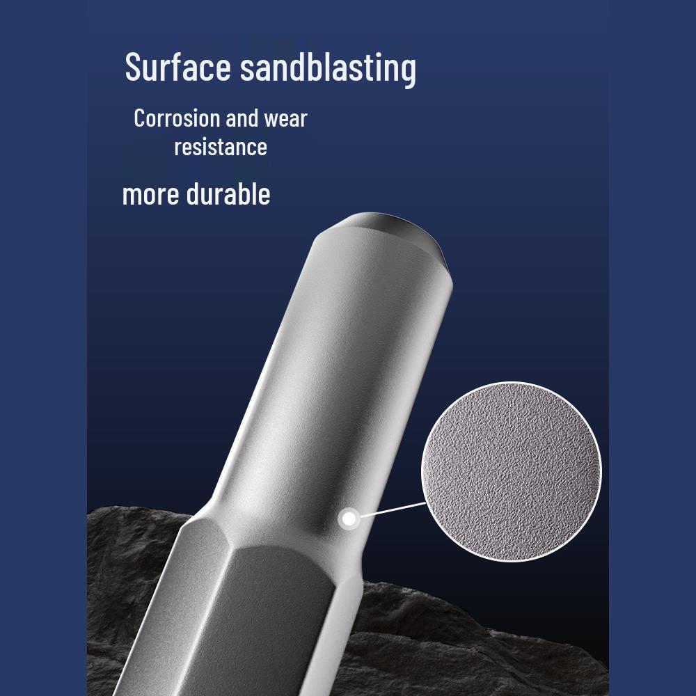 Electric Hammer Drill Bit: Square & Round Shank, Five-Pit Flat Chisel for Grooving & Impact Drilling in Concrete