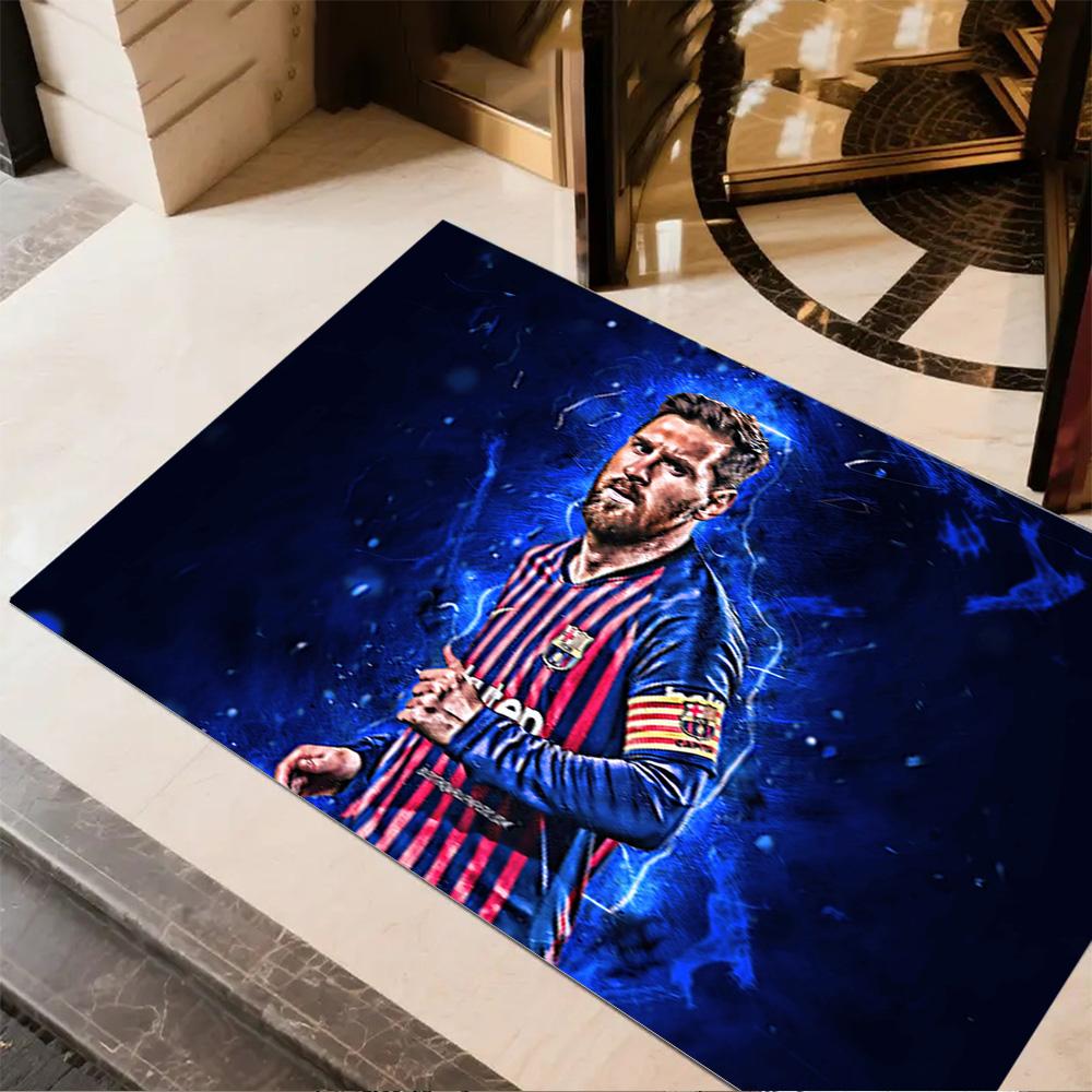 Leo Messi Barcelona Legend Floor Rug Office Rug Perfect for Game Room Entryway Outdoor Study room Antislip Carpet Anime Office Decor Spiritual Gift