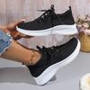 Легкие Повседневные Кроссовки для Женщин Весна Лето 2025 Дышащие Трикотажные Кроссовки Женские Мягкая Подошва Платформа Спортивная Обувь
