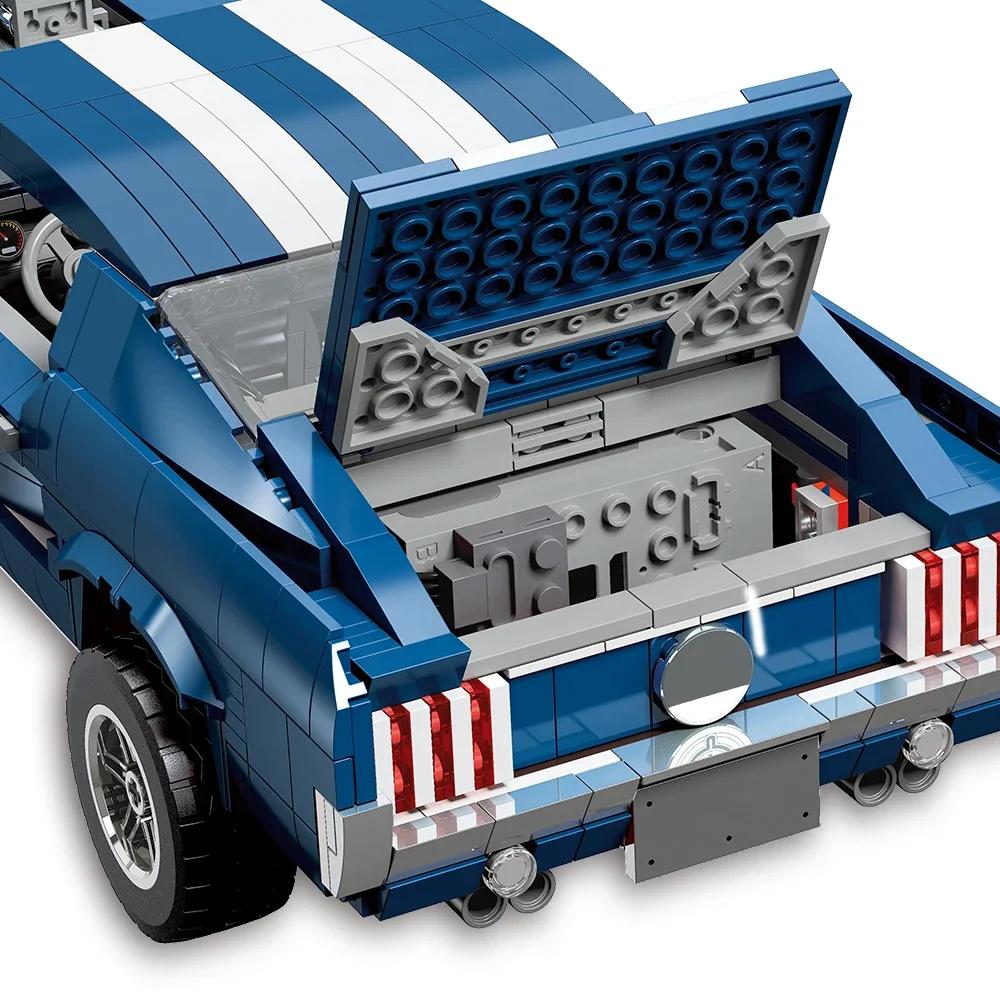 1680 шт. Инновационный эксперт Ford Sports Racing Car Model Building Blocks Кирпичи DIY Toys для детей Взрослые Подарки на день рождения Рождество