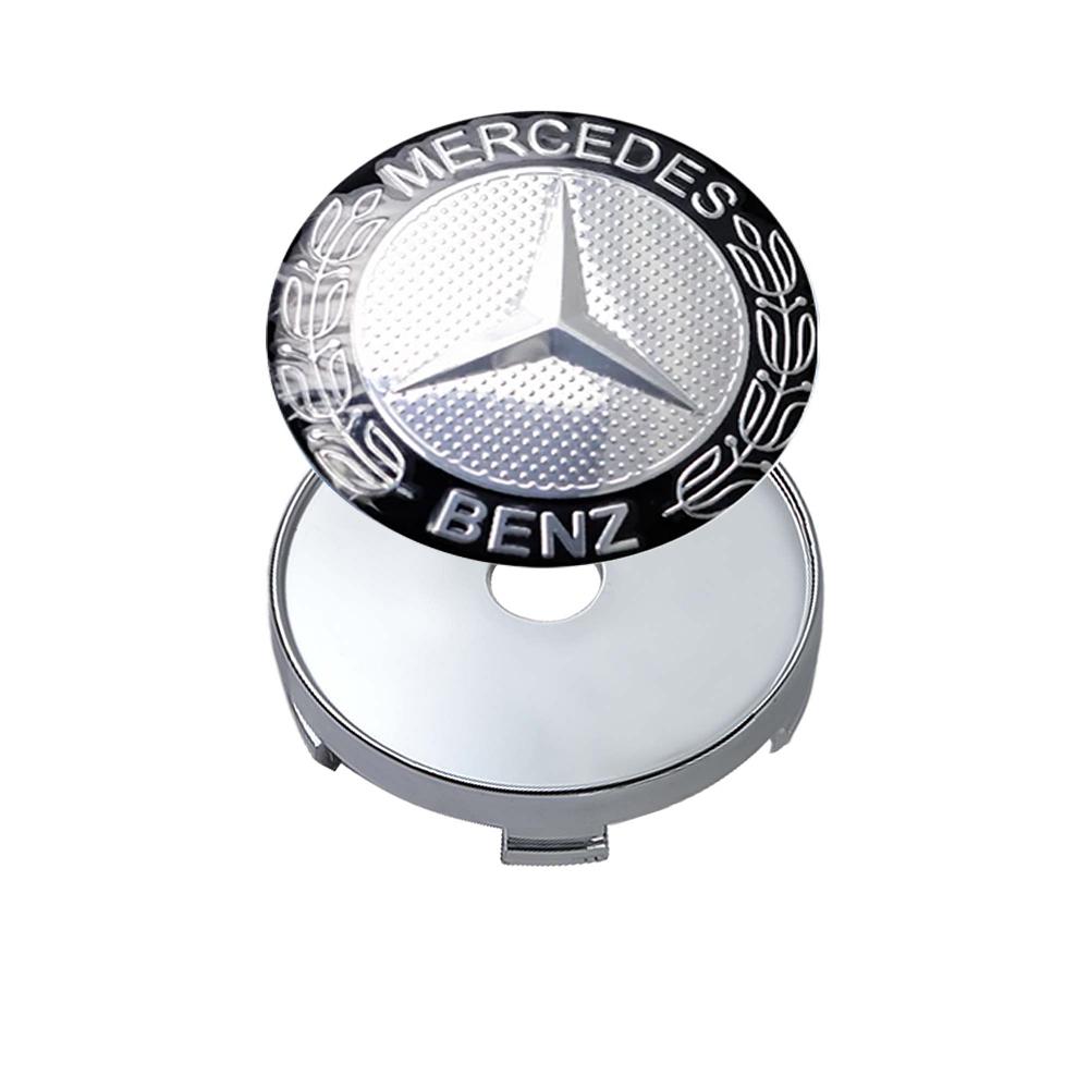 60/63/68mm Aluminum ABS Car Wheel Center HubCaps Tire Cover Stickers Benz Badge Decor For Mercedes Benz W204 W202 W212 W220 W205