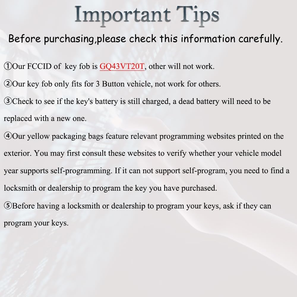 Key Fob Keyless Entry Fits for Toyota 2007-2017 Tundra /2005-2016 Tacoma / 2008-2013 Highlander / 2004-2015 Sienna /2008-2016 Sequoia Remote Control