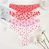 4Pcs/Set Seamless Colorful Brazilian Pants Lady Sexy Underwear Ice Silk Underpants Low Waist G-string Soft Thin Briefs