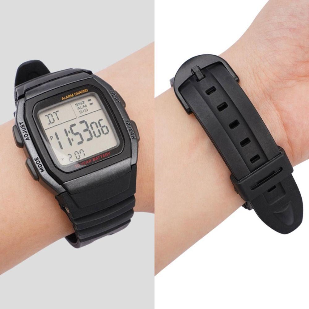 Men Women Silicone Watch WristBand Sports Soft Watchband for C-asio W-96H Watch Accessories