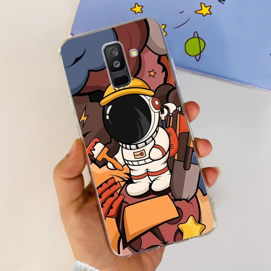For Samsung A6 Plus 2018 Case SM-A605F New Fashion Butterfly Marble Soft Silicone Funda For Samsung Galaxy A6 A6+ SM-A600F Cover