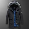 Men's Winter New Cotton Coat Men's Youth Fashion Hooded Thickened Mid-length Casual Large Size Large Cotton Coat Trend