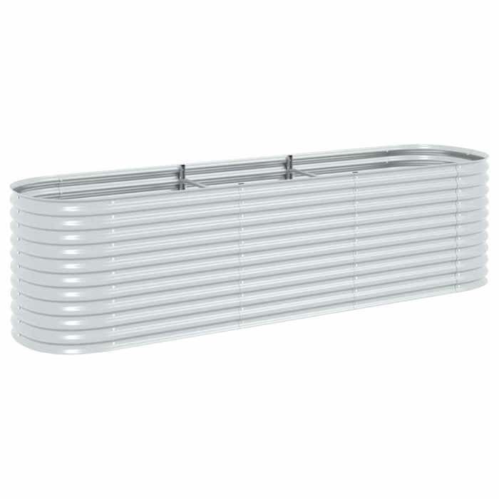 Maison Exclusive - Lit surélevé de jardin 320x80x81 cm Acier galvanisé Argenté