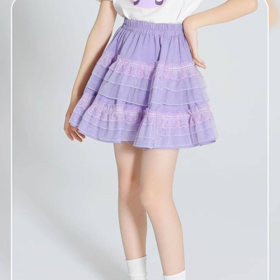 Юбка-полуюбка для девочек, весенне-осенняя юбка-торт, детская короткая юбка, летняя пышная юбка для девочек