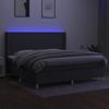 Maison Exclusive - Sommier à lattes de lit matelas LED Gris foncé 200x200 cm Tissu