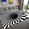 3D Vortex Illusion Rug for Living Room Bedroom Kitchen Rug Area Rug Non Slip Floor Carpet Teen's Rug Carpets Home Dcor