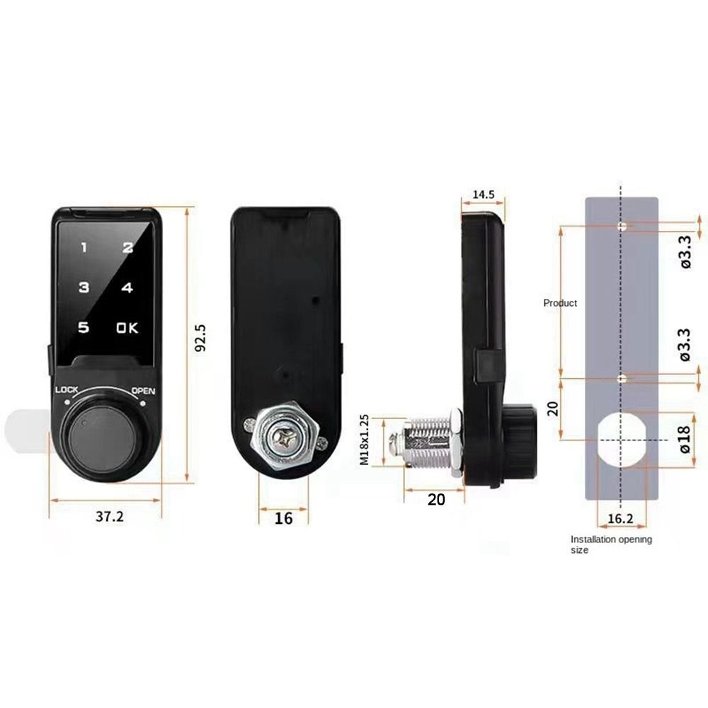Digital Coded Electric Coded Lock Home Security Touch Keypad Lock Cabinet Password Locks Cabinet