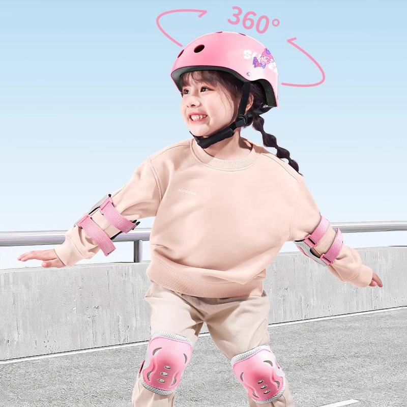 Детское защитное снаряжение шлем налокотники наколенники для девочек 3 4 5 6 7 8 9 10 11 12 лет мальчиков Подходит для катания на роликах и лыжах