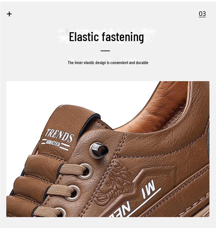 Мягкие кожаные мужские туфли-слипоны на каждый день: Модный весенне-осенний дизайн с удобной подошвой