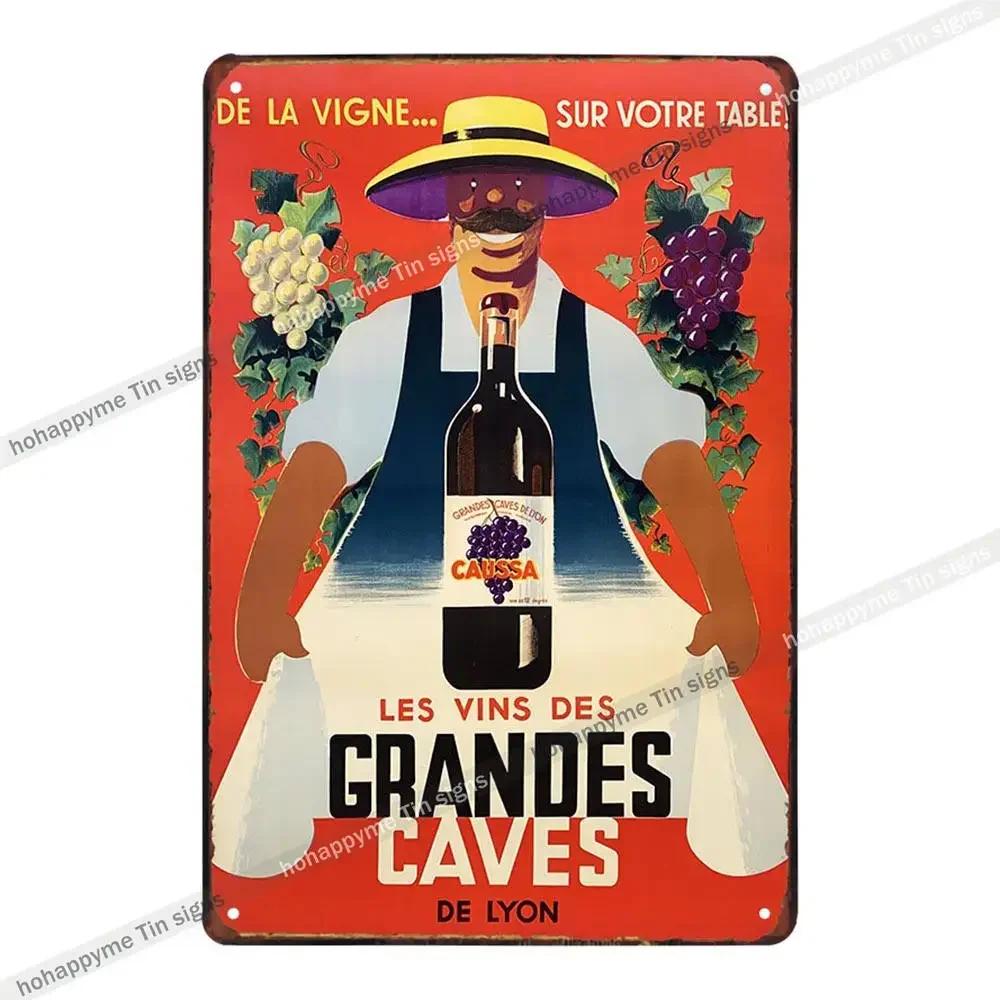 Бар Металлическое Настенное Искусство Декоративная Табличка Знаки Шампанское Виски Виноград Вино Паб Клуб Кафе Постер Жестяная Картина Домашний Декор 20x30см