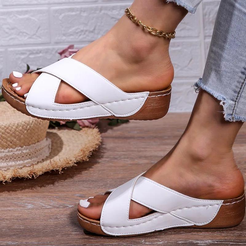 Women's Sandals Women Heels Shoes Wedges Summer Shoes Woman Summer Slippers Women Lightweight Heeled Footwear Sandalias Mujer