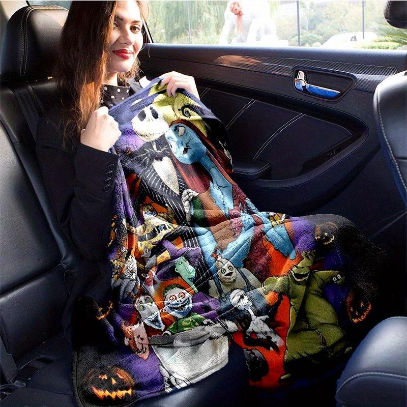 1pc Christmas Nightmare Printing Blanket - Soft, All-Season Throw for Living Room, Beroom,Personalize Gift with Aorable Cartoon esign