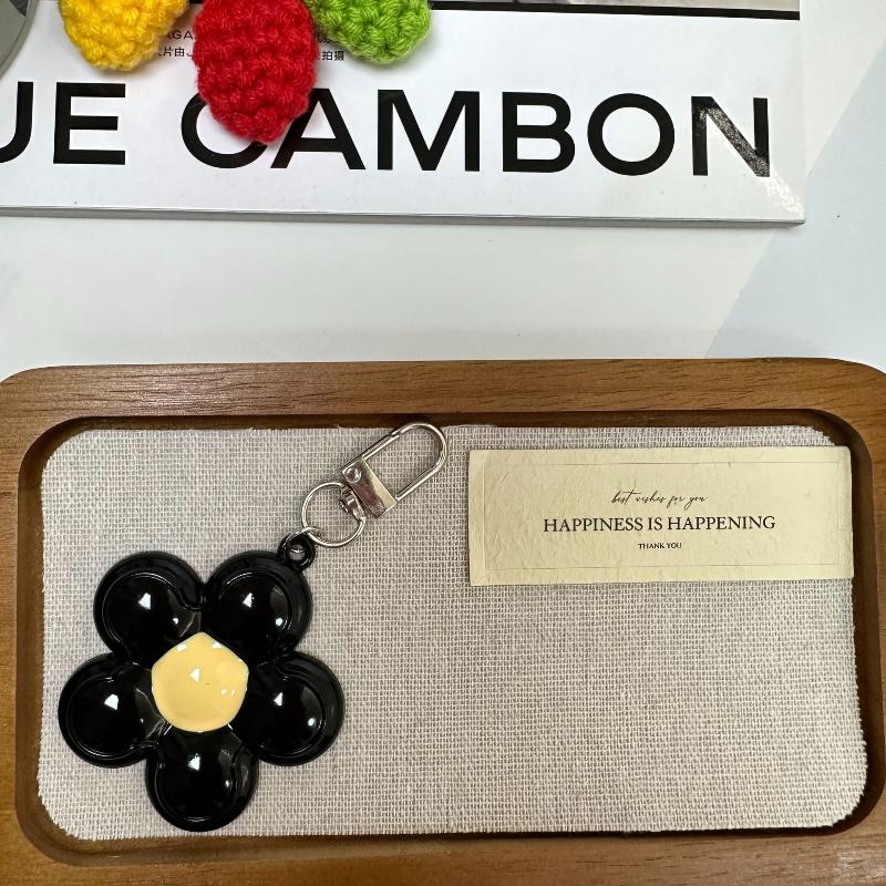 Trendy Candy Color Flower Keychain Sweet Cute Floral Keyring Phone Lanyard Key Holder Bag Pendant Couple Gifts