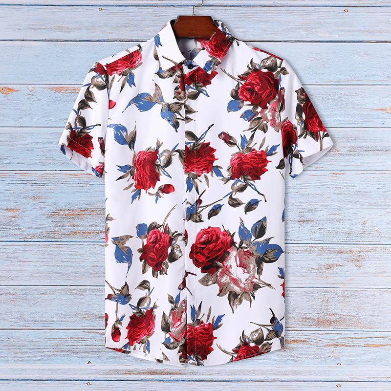 Hawaiian Men'S Short-Sleeved Beach Shirt 3D Printed Short-Sleeved Casual Shirt