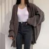 Navava Women Simple Daily Loose Fit Long Sleeve Knit Cardigan Nk2647