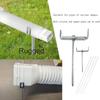 2Pcs Adjustable Gutter Extension Bracket Outdoor Rain Gutter Stake Extension Support RustProof Anchors For Pipe Support