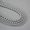 French Moonlight Crystal Pearl Silver-Gray Hemp Imitation Necklace