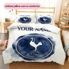Custom Name,Tottenham Hotspur Pattern Bedding Home Decoration Birthday Gift ( 1 duvet cover + 2 pillowcase, without core),fan merchandise.