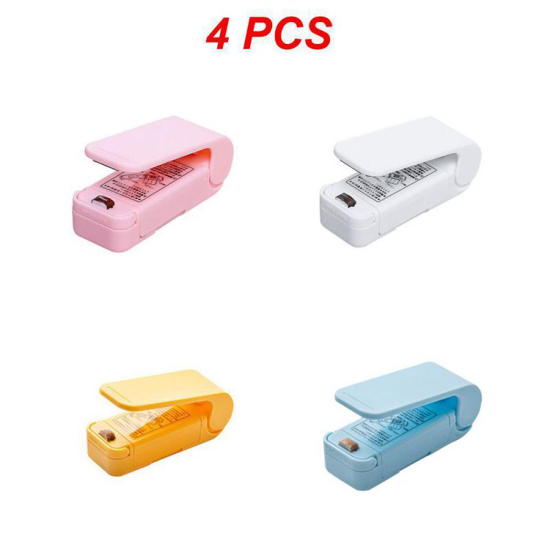 Многофункциональный упаковщик из АБС-материала на батарейках типа АА может запечатывать картофельные чипсы, лапшу быстрого приготовления и любые другие пластиковые пакеты