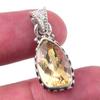 Натуральный цитрин 925 цельное стерлинговое серебро ювелирные изделия подарочные ювелирные изделия кулон 1'' g0l09