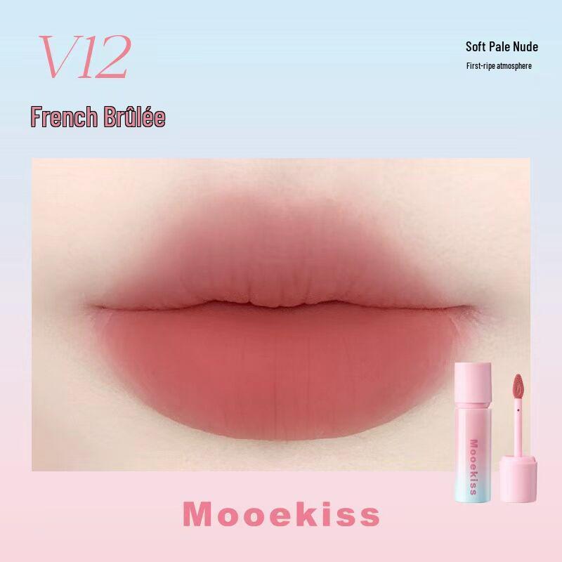 Mooekiss Матовая кремовая помада для губ V07/V12/V04 - Нелипкий бархатный блеск для губ