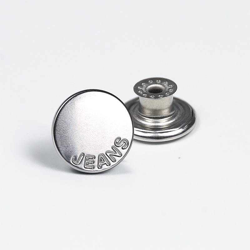 Античная бронза гладкая металлическая пуговица-гвоздик для джинсов, курток и комбинезонов с гравировкой