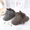 Double-Cap Brim Ear Protection Cap All Seasons Baseball Cap Vintage Detective Cap  Women