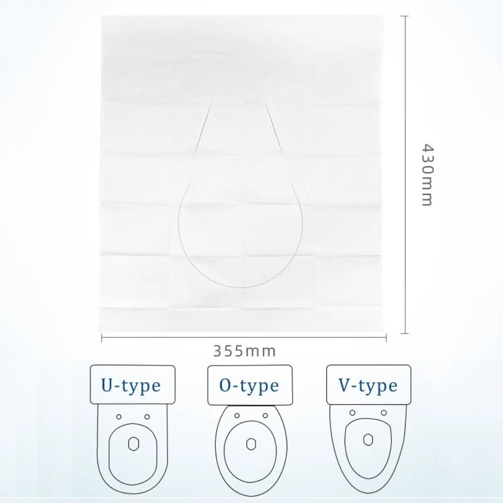 10pcs Water-soluble Toilet Seat Cover Paper Closestool Mat Gifts Disposable Toilet Mat