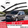 Автомобильная щетка стеклоочистителя для Citroen Berlingo 2008-2013 26"+ 16" Чистка лобового стекла Натуральная резина Автомобильные дворники Аксессуары