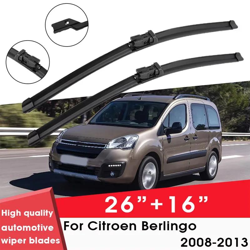 Автомобильная щетка стеклоочистителя для Citroen Berlingo 2008-2013 26"+ 16" Чистка лобового стекла Натуральная резина Автомобильные дворники Аксессуары